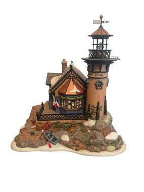 Department 56 Lynton Point Tower Dickens Village Lighthouse 58315 Lighted Boxed